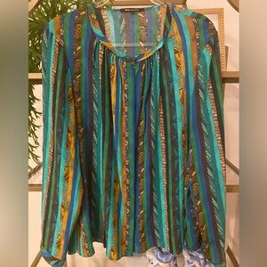 Kobi Halperin silk long sleeve blouse sz XXL quality pre worn condition